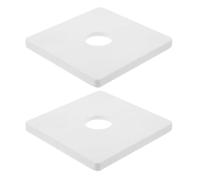 2 Pièces Couvercle Décoratif de Tuyau Carré Blanc 28 MM | Plastique Pvc, Pose sans Outil, Protège L’ouverture, pour Murs et Rénovation Plomberie