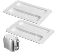2 Pièces Couvercle en Silicone Blanc pour Grille, Anti-poussière | Protège Poussière et Éclaboussures, Garde Miettes Fentes, Cuisine Domestique et Entretien