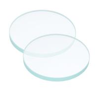 2 Pièces Couvercle en Verre Trempé, Rond, Transparent | Plaque de Recouvrement, Lentille de Remplacement pour Jauge à Eau, Anti-buée, Usage Intérieur