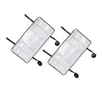 2 Pièces Couvercle pour Climatiseur Unité Extérieure | Feuille D’aluminium et Coton Perlé, Protection Vent et Pluie, Usage Extérieur, Couleur Argenté