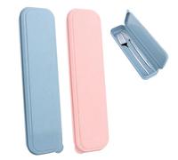 2 Pièces Couverts Portable de Voyage, Étui de Couverts Réutilisable, Boîte de Rangement pour Couverts, Étui de Rangement pour Ustensiles de Voyage, Ustensiles de Camping, pour Travail Voyage l'École