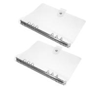2 Pièces Couverture de Cahier à Feuilles Mobiles A6 PVC Blanc | Classeur Six Trous, Léger et Facile à Transporter, pour Bureaux et Salles de Classe