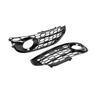 2 Pièces Couverture De Calandre De Voiture Compatible Pour Audi A4 B8 B8.5 Allroad 2009-2015 Nid D'abeille Maille Antibrouillard Gril Auto Accessoires 8K0807681J01C(Glossy Black)