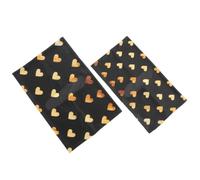 2 Pièces Couverture de Livre Élastique Imprimée, Grand Format, Polyester | Protège-cahier Souple Réutilisable et Lavable, Motif Cœur Doré, pour Manuels et Livres de Poche