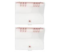 2 Pièces Couverture Transparente pour Classeur A5 | Bureau et Maison, Fermeture à Bouton Pression, 6 Anneaux Métalliques, Protège des Poussières