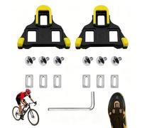 2 Pièces Crampons SPD-SL,Plaques De Pédale Velo De Route,6° Cleats，Pedale Velo pour Shimano Cleats,Cales De Cyclisme Compatibles,Compatible avec Shimano SPD,Cales De Pédale De Vélo