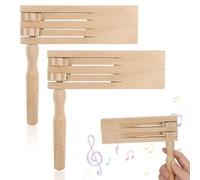 2 Pièces Crecelle en Bois, Jouets À Cliquet en Bois pour Enfants, Ratchet en Bois, Polissage sûr et sans Bavures, Créateur de Bruit à Cliquet en Bois, pour Jeux, Les événements Sportifs