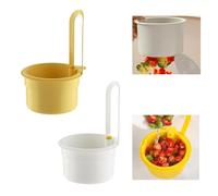 2 Pièces Crépine de Robinet Suspendue, Passoire à Fruits Suspendue, Récupérateur de Déchets d'Évier, Auto-Nettoyant pour Évier de Cuisine, pour Le Lavage/Rangement Dans la Cuisine (Jaune, Blanc)