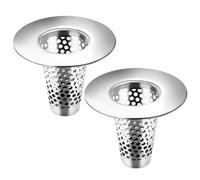 2 pièces crépine de vidange d'évier adaptée pour 1.2-1.6 crépine de vidange d'évier Salle Bain en Acier Inoxydable poreux Attrape-Cheveux Petit Attrape-Cheveux Douche Conique