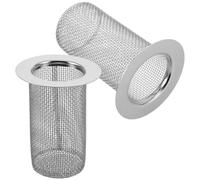 2 Pièces Crépine de Vidange, Ronde, Maille Fine | Pose sans Outil, Modèle Anti-obstruction, Garde le Sol Sec, pour Siphons et Zone de Lessive