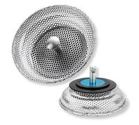 2 Pièces Crépine d'évier de Cuisine, Filtre Évier Cuisine, 304 Bouchon Evier Cuisine Inoxydable, Bonde à Panier Filtre Evier, Panier à Tamis pour Évier, pour Cuisine et Salle de Bain Diamètre 80mm.