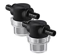 2 Pièces Crépine Pompe à Eau, 3/8 Pouce Écran en Acier Inoxydable 50 Mailles Filtre de Pompe RV Crépine de Tuyau à Visser