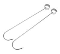 2 Pièces Crochet à Canard Rôti en Acier Inoxydable, Robuste | Usage Polyvalent, Accrochage Facile, Nettoyage Simple, Style Classique, Cuisine, Barbecue, Fumoir