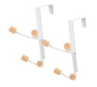 2 Pièces Crochet De Porte Back of Door Hooks Over Door Hanging Storage Over The Door Coat Rack Door Rack Hanger Door Clothes Hanger Organizer Hooks Le Fer Patère Blanche Polyvalent