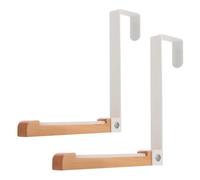 2 Pièces Crochet de Porte Pliable Blanc en Fer, Rangement Discret pour | Installation sans Perçage, Tige Cachée Fermeture Magnétique, pour Paquet et Peignoirs, Chambre ou Hôtel