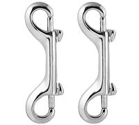 2 Pièces Crochet Mousqueton à Double Extrémité, Double Extrémité à Crochet Mousqueton, Mousqueton à Double Extrémité, Utilisés pour la Laisse de Chien, Porte Clés