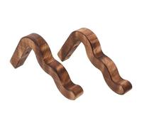 2 Pièces Crochet Mural en Bois pour Plantes, Support Ondulé Décoratif | Pots de Fleurs et Plantes, Usage Extérieur Jardin, Style Moderne Artistique, Fixation Murale