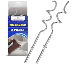2 Pièces Crochets à Pâte pour Batteur Electrique Cuisine avec Code Original MS-652462 MS652462 Batteur Électrique pour Tefal pour Moulinex Prep`Mix Prepmix pour Krups - Garantie de 10 Ans - MONTERAL