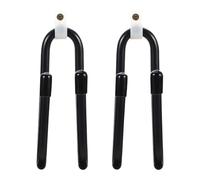 2 pièces Crochets Muraux Multifonctions en Alliage d'Aluminium Noir | Rangement Mural, Usage Domestique Polyvalent, pour Vêtements et Casques à Arceau, Style Vintage Noir