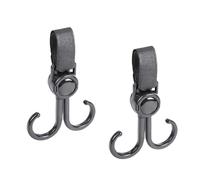 2 Pièces Crochets Pivotants pour Poussette Double Crochets de Poussette de Vélo Réglables Multifonctionnels pour Suspendre des Sacs pour Sac à Couches de Maman, Poussette,