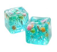 2-pièces Cube, Fidget Article, 4,5 cm Compact Shell Square Balancier Cube, pour Gadget De Bureau Relaxant Et Installation De Meubles