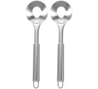 2 Pièces, Cuillère à Boulettes de Viande Long Manche | Surface Lisse Résistante à Rouille, Trou Suspendre, Préparation Régulière de Viande Hachée ou Mélanges Végétaux