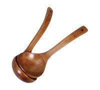 2 Pièces Cuillère à Ramen en Bois à Long Manche, Louche Profonde