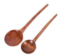 2 Pièces Cuillère à Ramen Japonaise à Long Manche, Grosse, en Bois