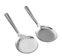 2 Pièces Cuillère de Service Inox Ajourée 20,5cm pour Restauration | Argenté, Usage Catering et Restaurants, Acier Inoxydable, Lot Polyvalent, Nettoyage Facile, Lave-vaisselle