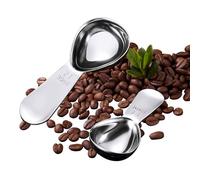 2 Pièces Cuillere Doseuse Cafe, 15 ml+30 ml Cuillères à Café en Acier Inoxydable avec Poignées Courtes, Cuillère Doseuse à Café, Cuillere a Cafe, Cuillères à Mesurer pour Café, Thé, Sucre