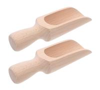 2 Pièces Cuillère Doseuse en Bois pour Farine et Sel, Beige | Mesure Précise, Protège les Revêtements Antiadhésifs, Usage Boulangerie et Tâches Professionnelles, Facile à Nettoyer