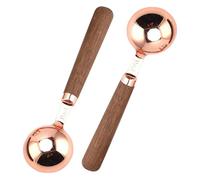 2 Pièces Cuillère Doseuse Mesurette 15ml en Acier Inoxydable | Poignée en Bois, Prise Confortable et Antidérapante, Usage Polyvalent à Maison, pour Café et Épices