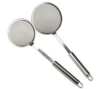2 Pièces Cuillère Écumoire, Ecumoire Inox, Cuillère Ajourée, Louche Cuillère à Fente, Passoire à Huile Passoire Filtre,Passoire Cuisine Acier Inoxydable pour Résidus de Filtre, Food Passoire Louche
