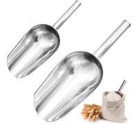 2 Pièces Cuillère en Acier Inoxydable, Pelle Alimentaire Pelle à Farine Multifonctionnelle Pelle à pâtisserie Pelle Cuisine Cuillère à Glace pour Mariage, Cuisine, Buffet (2 Tailles)