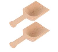 2 Pièces Cuillère en Bois Grosse pour Sel, Épices et Bain | Bois Khaki, Bords Lisses, Usage Varié à Maison, Doseur Pratique pour Thé et Condiments