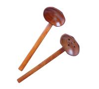 2 Pièces Cuillère en Bois Japonaise à Long Manche, Nanmu | Bord Lisse, Lavage Facile, Usage Maison et Restaurant, Teinte Café, Ustensile Cuisine Pratique