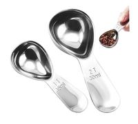 2 pièces cuillères à mesurer ensemble de cuillères à café en acier inoxydable 15 ml et 30 ml 1 cuillère soupe et 2 soupe cuillère pour thé sucre accessoires de cuisson cuisine