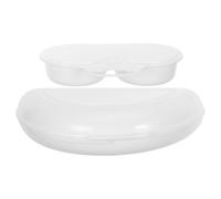 2 Pièces Cuiseur à Œufs pour Micro-ondes à Deux Cavités, Blanc PP | Cuisson Rapide au Micro-ondes, Format Compact pour Étudiants et Couples, Pratique pour Sandwiches