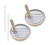 2 Pièces Cup Couvercle Étanche CHUNLINLAODA-Couvercle Stanley Cup Etanche Stanley Becherdeckel Ersatz Stanley Cup Accessoires Bouchon Stanley Cup 40 Oz Flip Straw Reusable Accessory (laiteux)