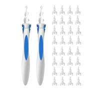 2 pièces Cure Oreille, Nettoyeur Oreille, Nettoyant Oreille Adulte, Cire D'Oreille Remover, Spiral Ear Cleaner, Nettoie Oreilles, Outil Pour Enlever La Ear Cleaner System Avec 32 Embouts Lavables