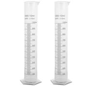 2 pièces cylindre gradué 1000 ml ensemble de cylindres de mesure transparents en plastique avec bec verseur pour les projets scientifiques fournitures laboratoire gradués, plastique, diplômé