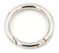 2 pièces d’anneaux de porte-clés avec déclenchement à ressort , Silver, 20 mm