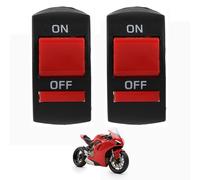 2 Pièces d’Interrupteurs On/Off pour Guidon de Moto ou VTT de 22 mm - Boutons de Commande en Plastique Étanche, Faciles à Installer, Idéaux pour Phares et Éclairage，interrupteur 12v etanche guidon