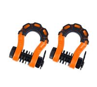 2 pièces d'anneaux en D pour Voiture,Crochet de remorquage avec Support d'anneau de moyeu,Pièces de treuil pour remorque,pour Mazda 3 BP,Orange 3/4 8T One Box