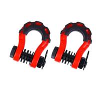 2 pièces d'anneaux en D pour Voiture,Crochet de remorquage avec Support d'anneau de moyeu,Pièces de treuil pour remorque,pour Mazda 6 GH BJ,Red 3/4 8T One Box
