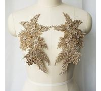 2 pièces d'appliques en dentelle avec strass