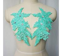 2 pièces d'appliques en dentelle avec strass