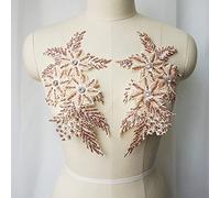 2 pièces d'appliques en dentelle avec strass
