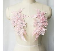 2 pièces d'appliques en dentelle avec strass