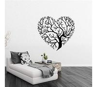 2 pièces d'arbre de vie décoration stickers muraux réparer en forme de coeur décoration de pignon motif naturel amour arbre personnalité créatif stickers muraux chambre fond décoration autocollants